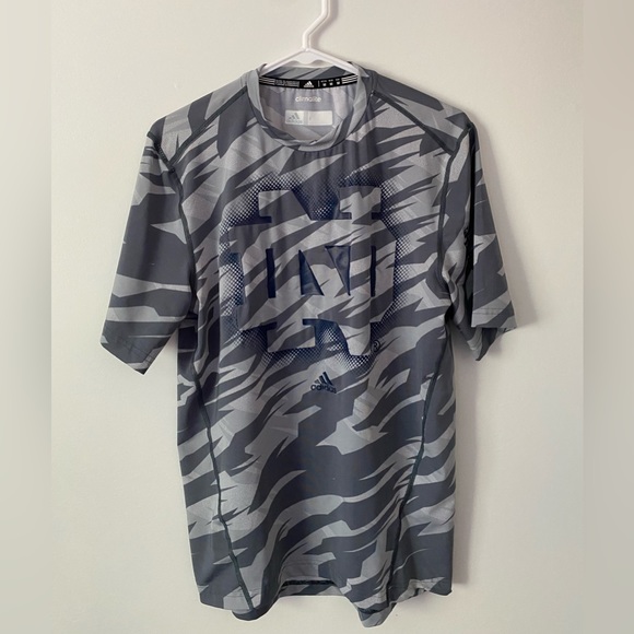 Mens Adidas Notre Dame Climalite Tee - Picture 1 of 5